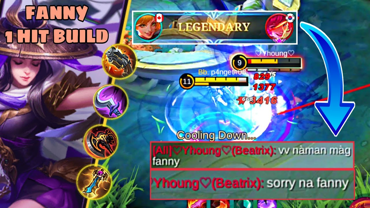FANNY THE BROKEN BUILD! 🔥 ONE HIT DAMAGE | FANNY BEST BUILD 2022 | MLBB