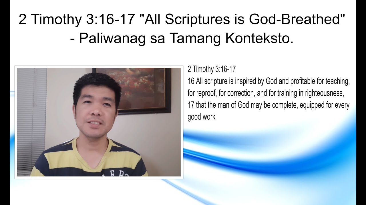 2 Timothy 3:16-17 