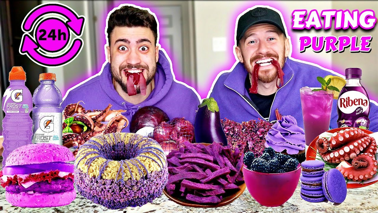 I ONLY ATE PURPLE FOOD FOR 24 HOURS (IMPOSSIBLE CHALLENGE)