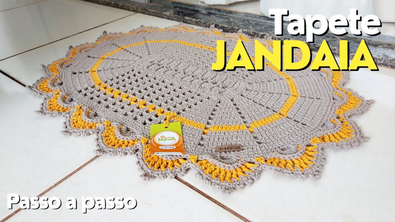 TAPETE DE CROCHÊ Modelo JANDAIA #crochedananda