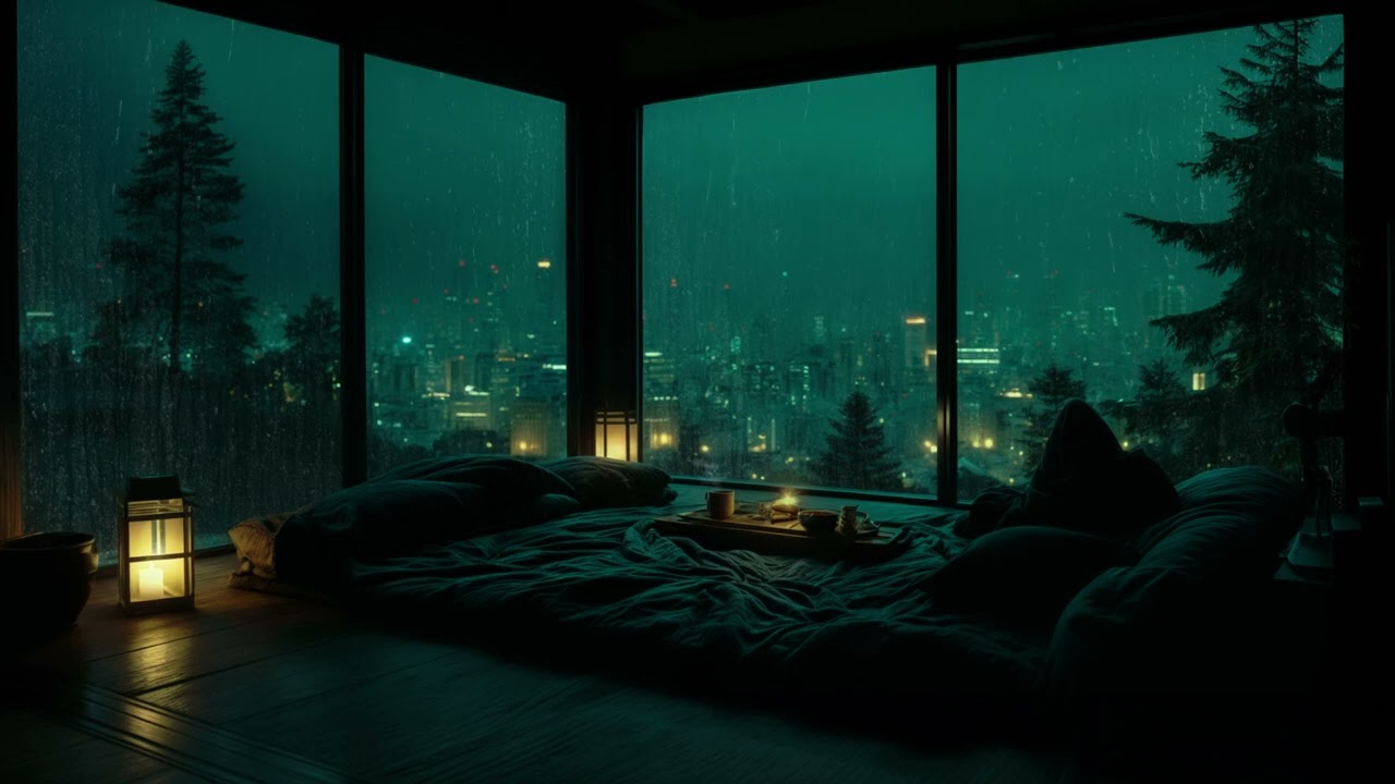 Best Rain on Window at Night 🌧️🔥 | Warm Cabin Bedroom for INSTANT Sleep & Deep Calm 😴
