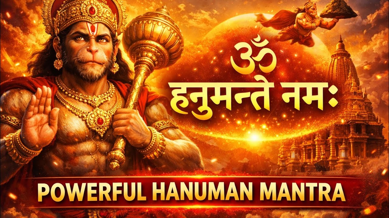 ॐ हनुमन्ते नमः | Powerful Hanuman Mantra for Strength, Protection & Peace | 30 Min