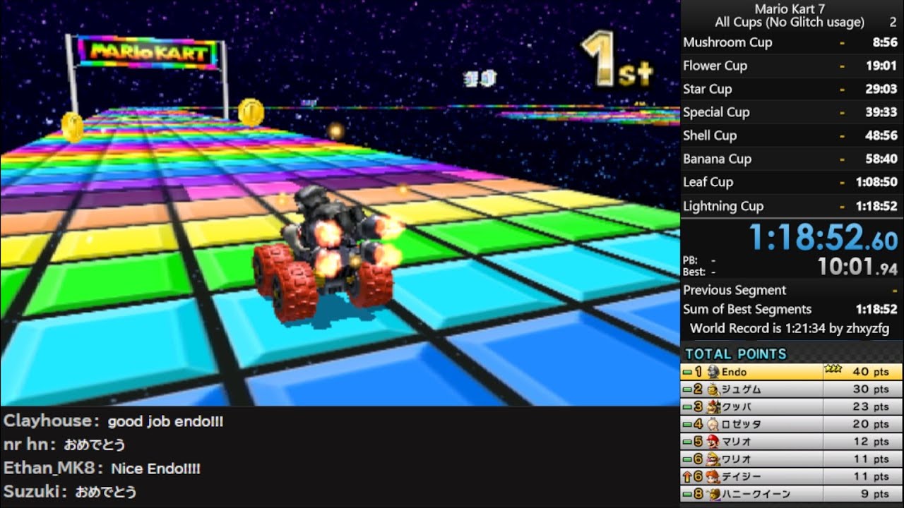[Former WR] Mario Kart 7 Speedrun - 1:18:52.38 (No-Glitch)