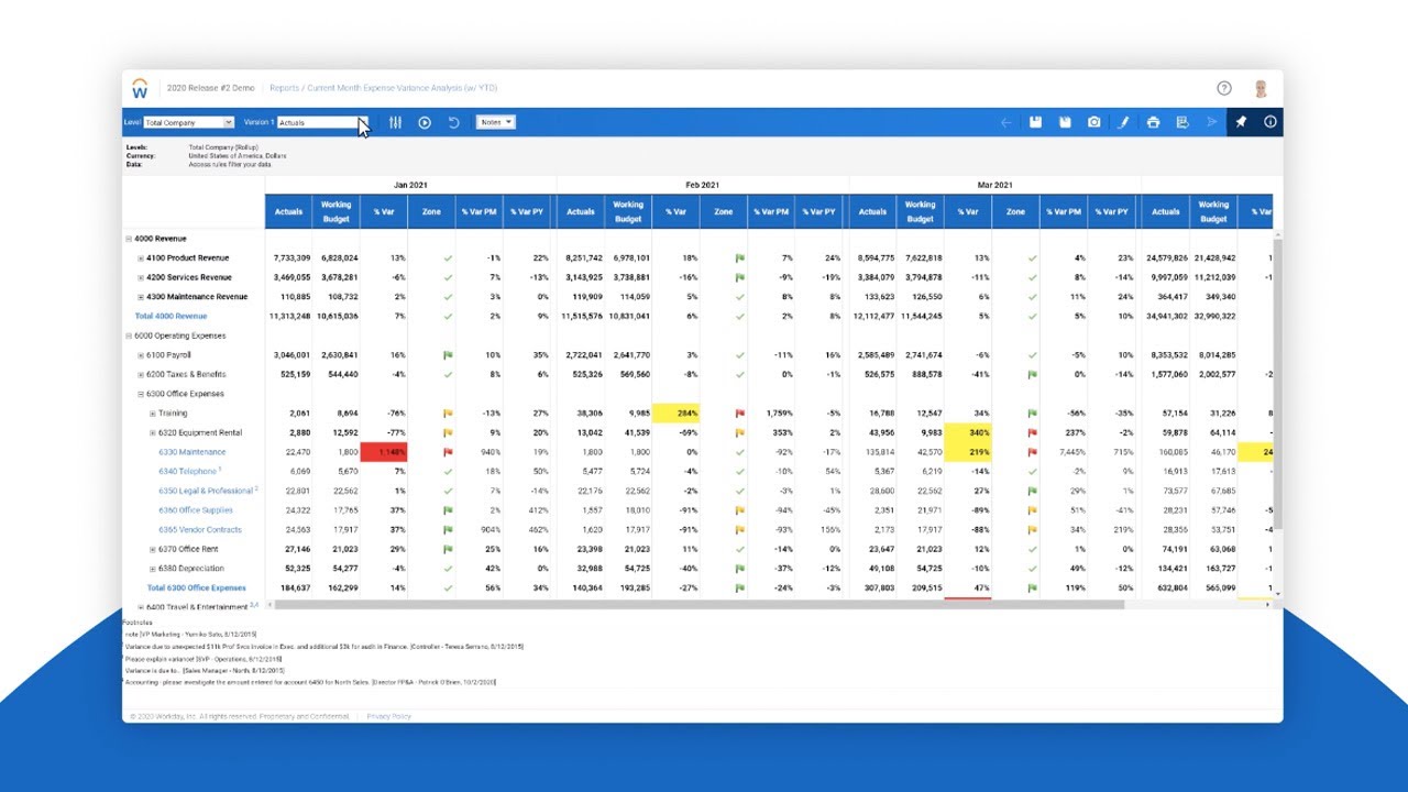 Workday Adaptive Planning - Demo - Ad Hoc Reporting