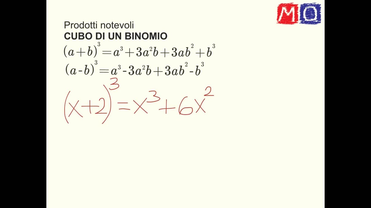 Prodotti notevoli: Cubo di un binomio