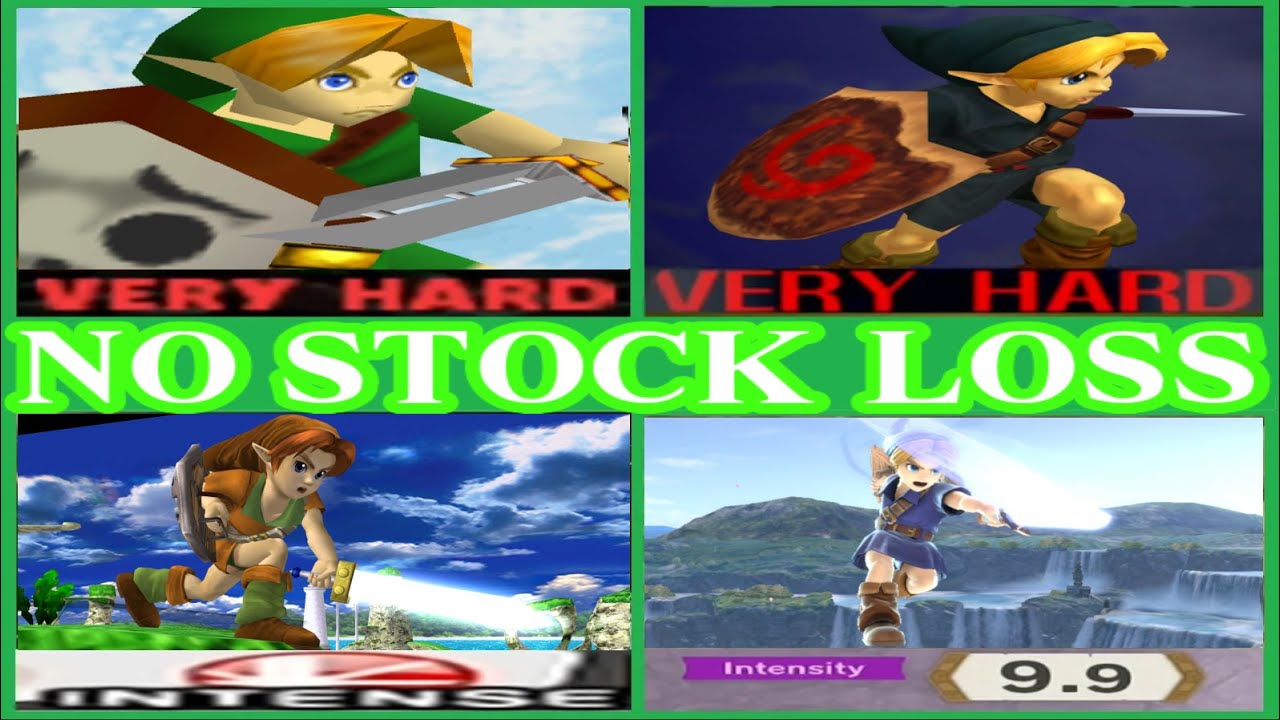 All Young Link Classic Mode - 64 to Ultimate (Hardest Difficulty) No stock loss