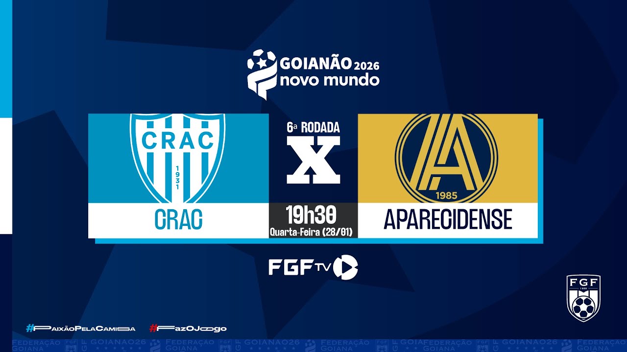 Crac x Aparecidense - Goianão Novo Mundo 2026 - 6ª rodada