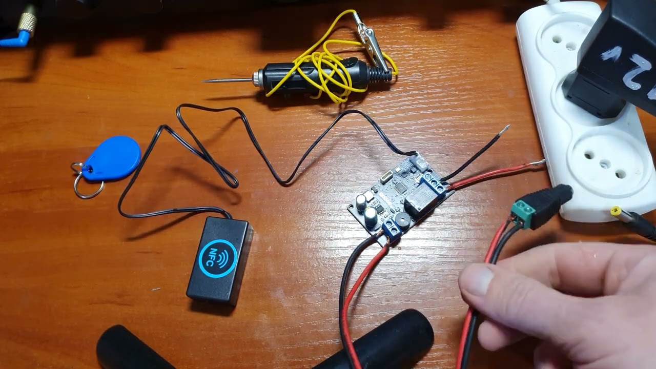 Контроллер доступа NFC, модуль управления электрическим замком, релейный модуль, микросхема карты...