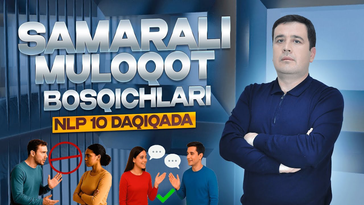Muloqot bosqichlari. NLP 10 DAQIQADA. Xasanov Begzod NLP amaliyotchisi, amaliyotchi psixolog.