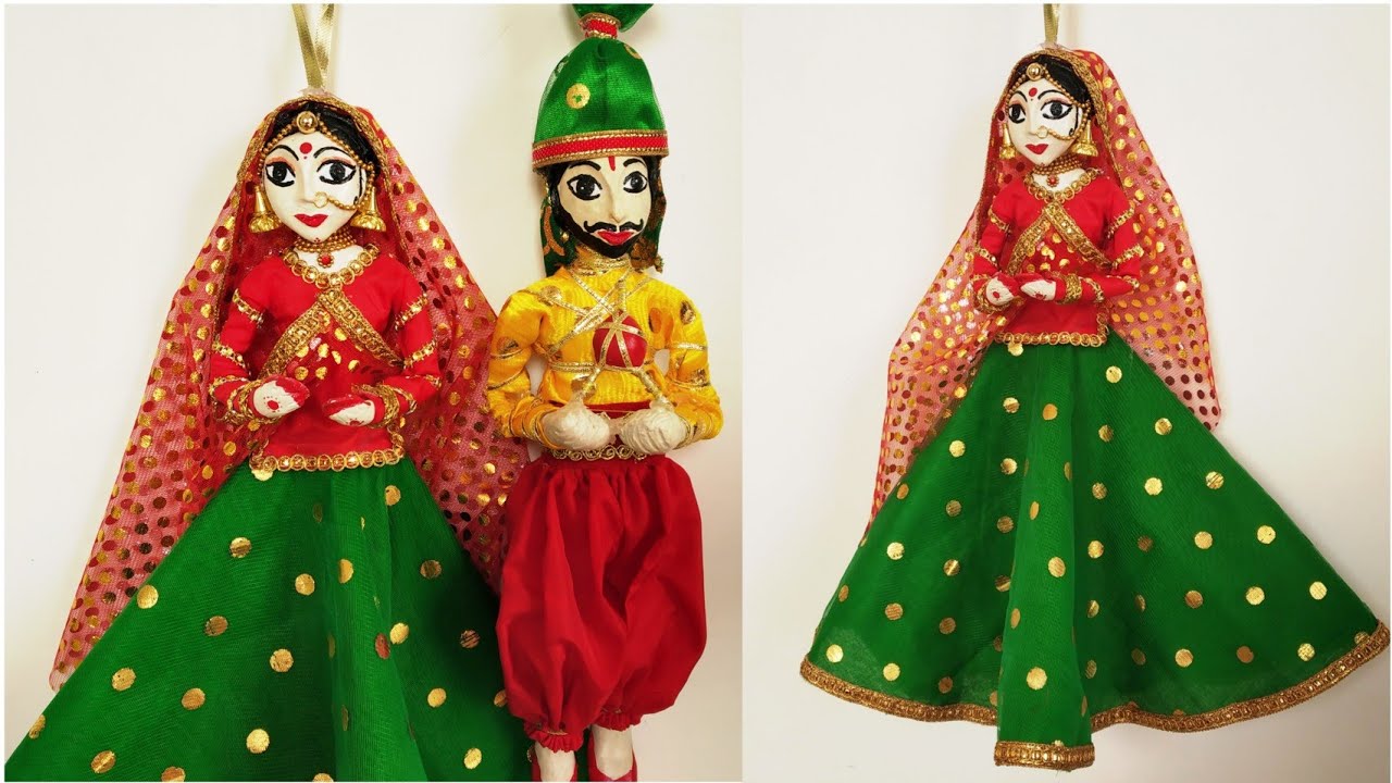 How to Make Rajasthani Puppet (Female) at Home/DIY Rajasthani Puppet making