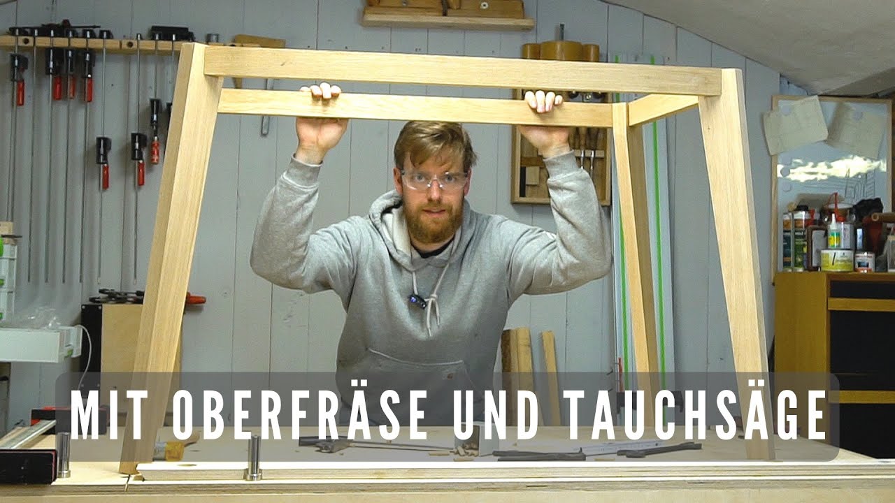 Eichentisch mit versteckter Gratleiste - Oberfräse statt Abrichte und Duodübler *Kostenlose Pläne*