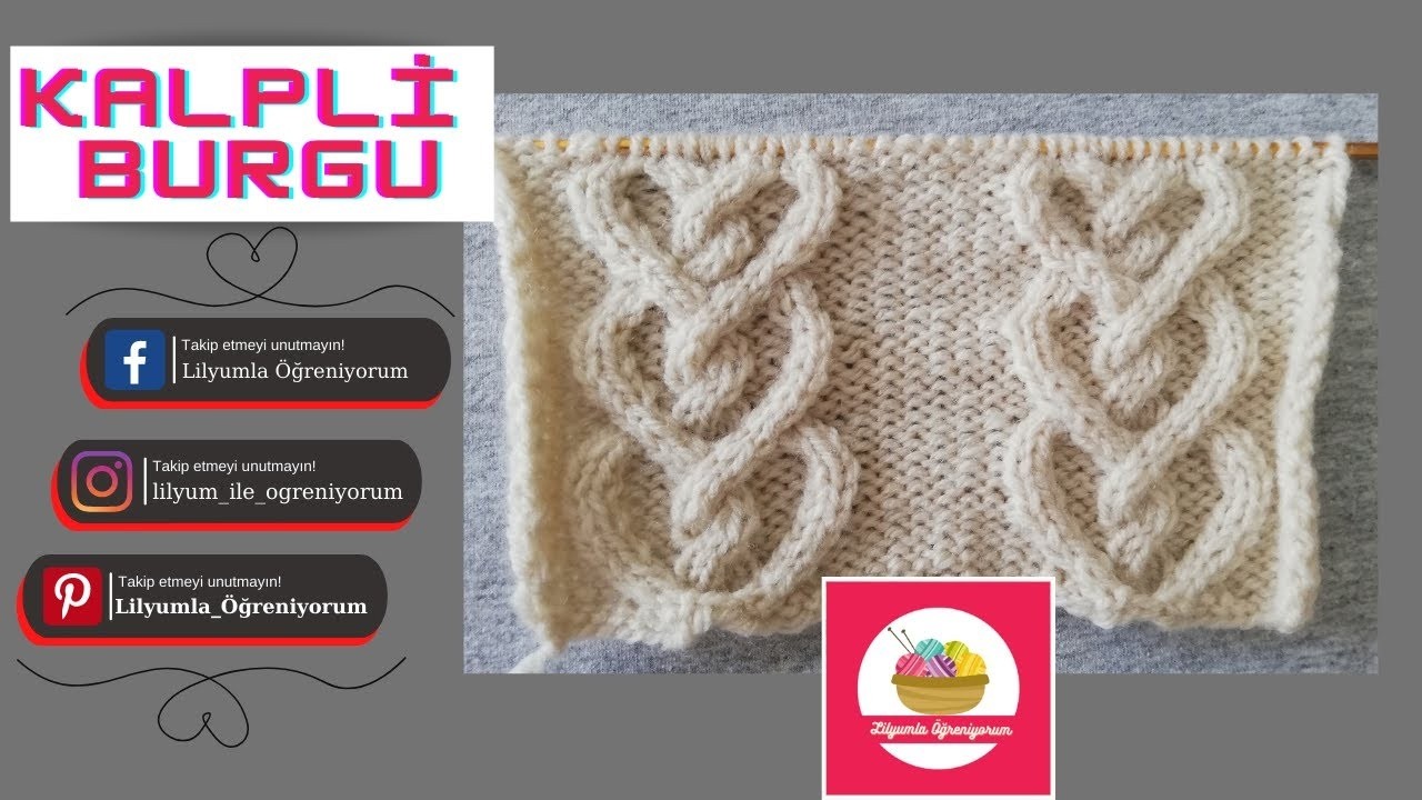 Kalpli Burgular Örgü Modeli