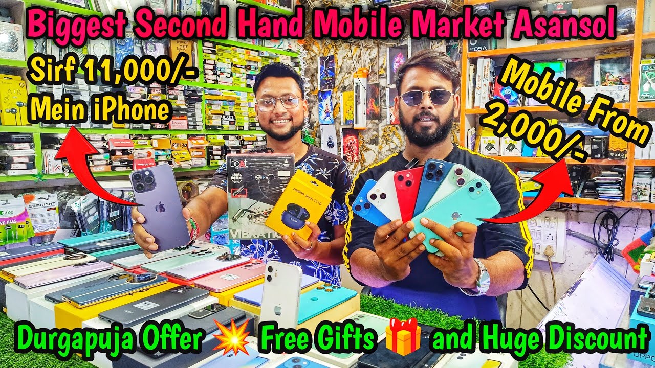 Durgapuja Huge Offer💥 Biggest Second Hand Mobile Market Asansol West Bengal | iPhone,Mobile from 2K 