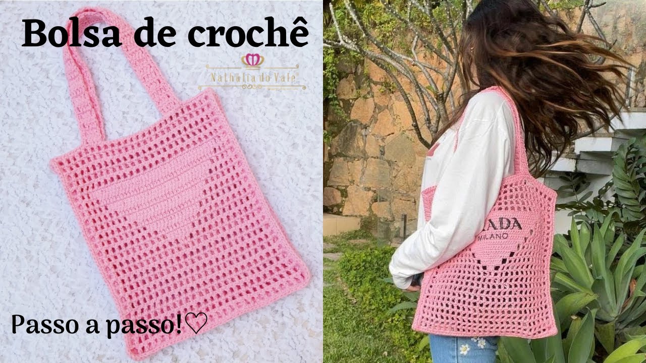 BOLSA DE CROCHÊ PRADA | BOLSA PRADA DE CROCHÊ | BOLSA DE PRAIA