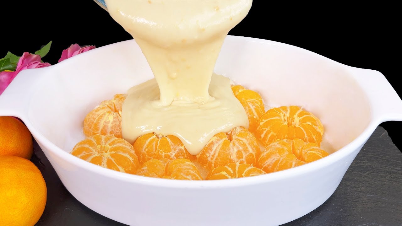SO EINEN Mandarinenkuchen haben Sie noch nie probiert 🍊 Machen Sie ein Mandarinen-Dessert!