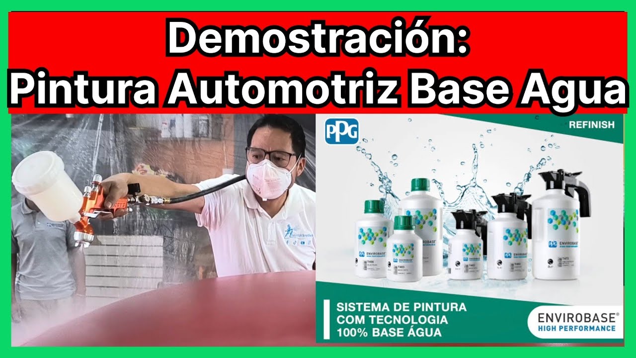 Pintura Automotriz BASE AGUA. Demostraci&oacute;n de ENVIROBASE de PPG #envirobaseppg#pinturaautomotriz#ppg