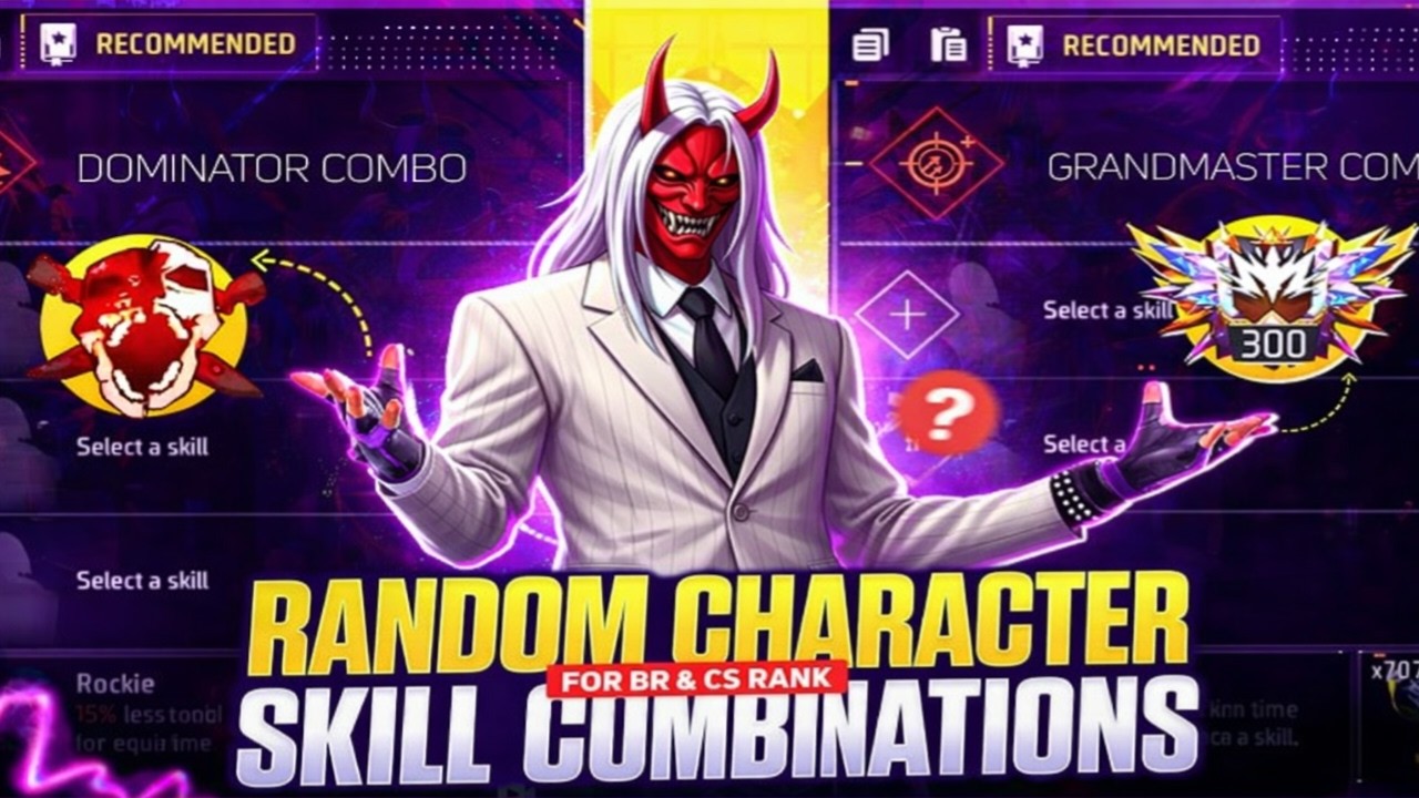 Win Every BR & CS Rank with Random Teammates   Best Character Combination in Free Fire
