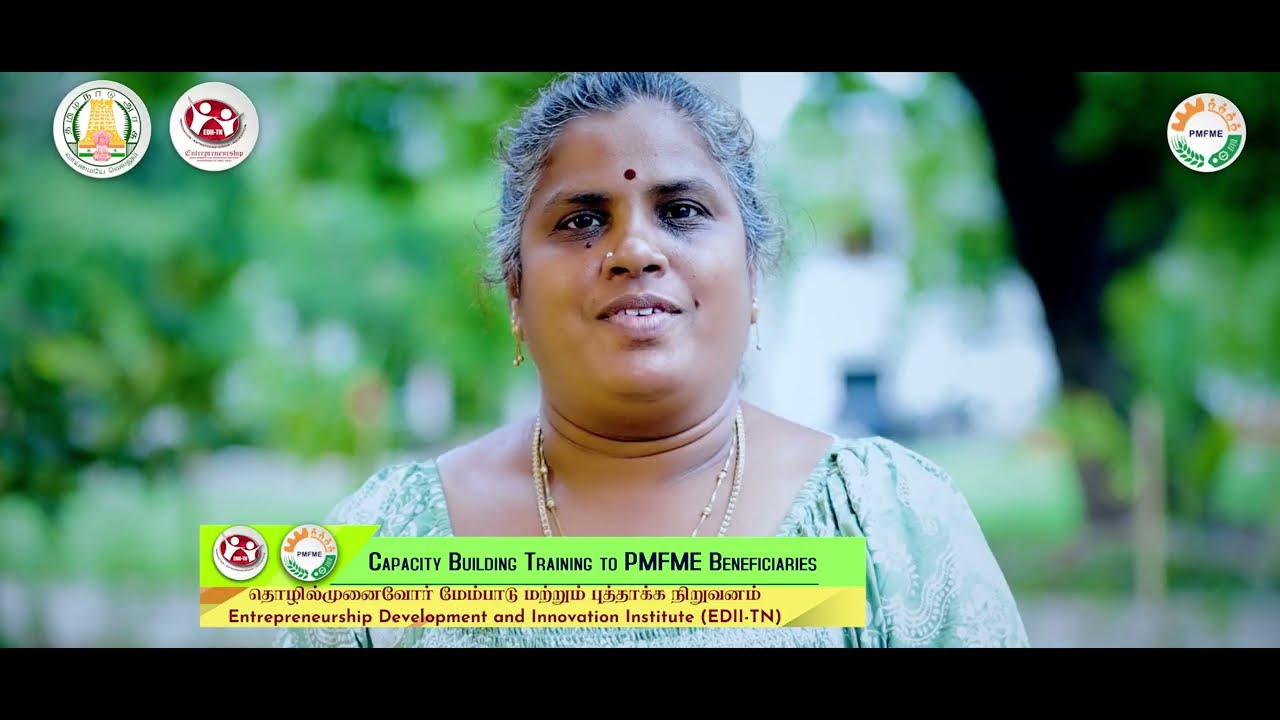 EDII-TN - PMFME - EDP Training to Beneficiaries  Ms. Priya, Chennai