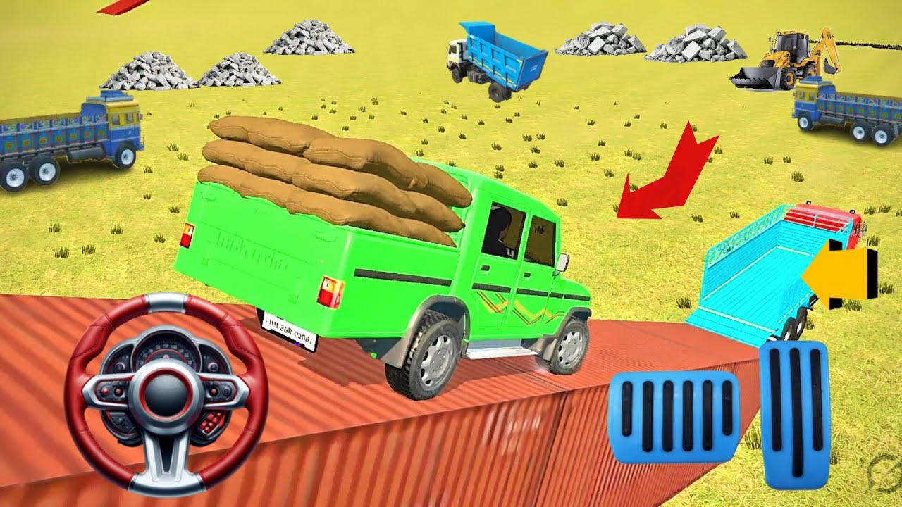 😱Heavy Loading Challenge🔥 Truck Mein pajero + DJ Setup | Ultimate Gaming Fun 🤣 #dj #tractor