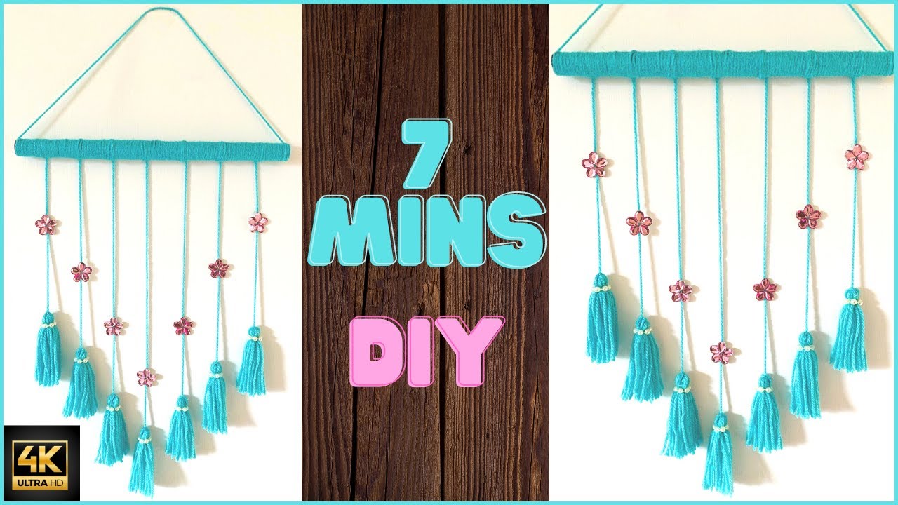 7 Minutes Woolen Wall Hanging | Easy DIY Woolen Craft Ideas | Crafts At Ease