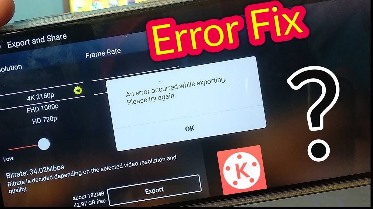 Kinemaster Video Export Problem | Kinemaster 4.15.5 An Error Occurred while exporting