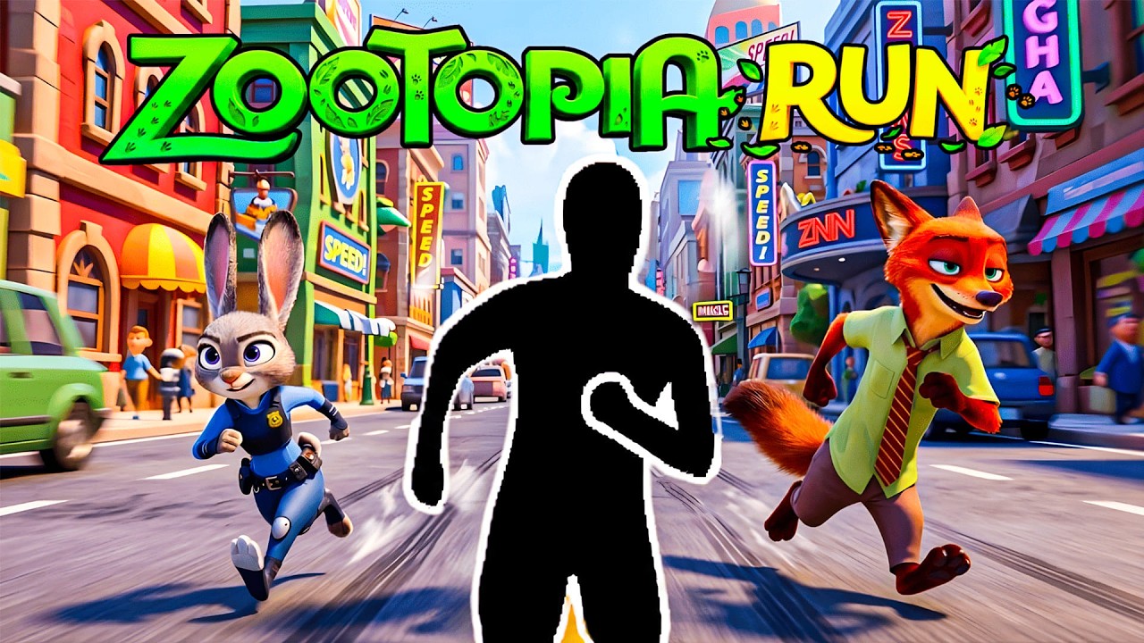 ZOOTOPIA RUN Immersive Interactive Warm Up | Chase The Criminal! | Viral Interactive Game