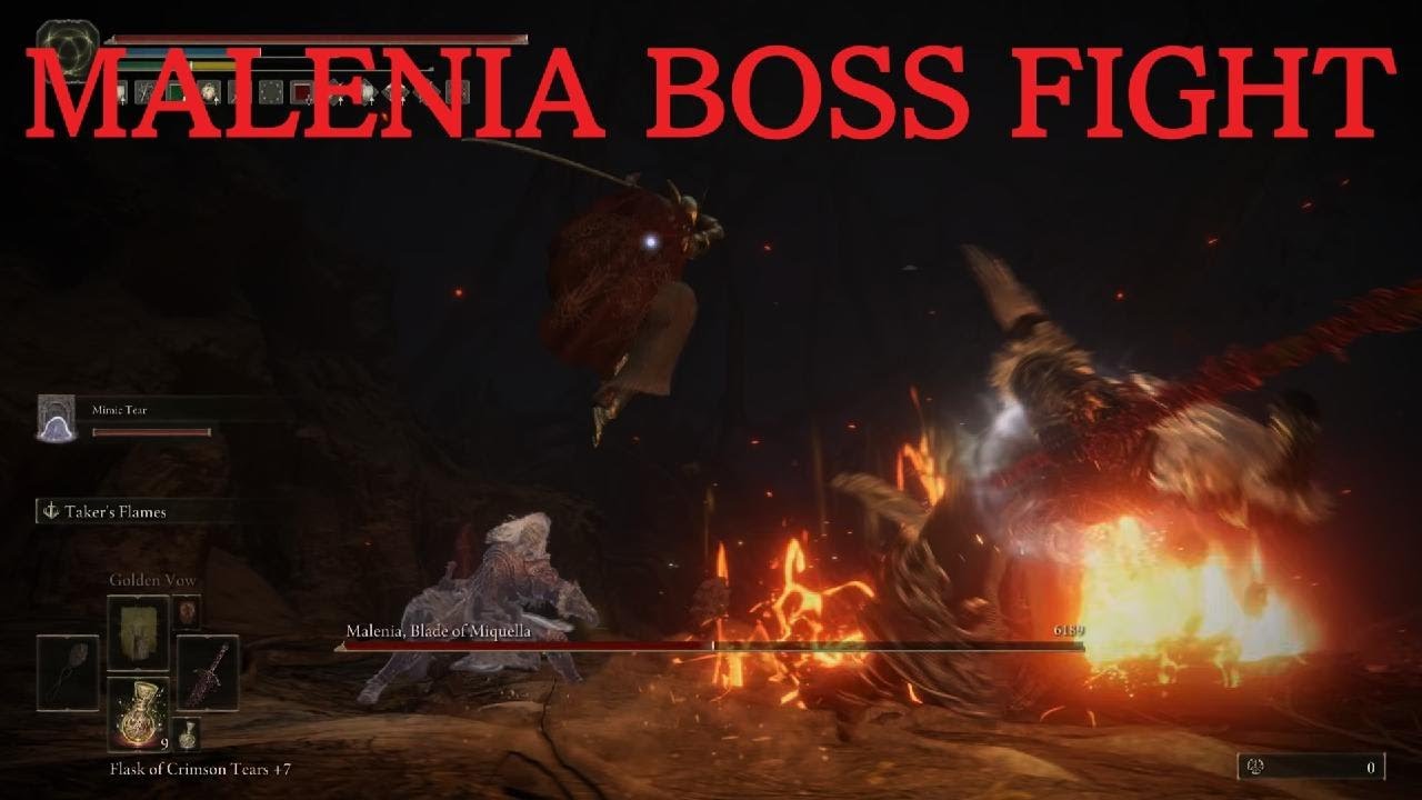 ELDEN RING MALENIA BOSS  FIGHT With Blasphemous Blade