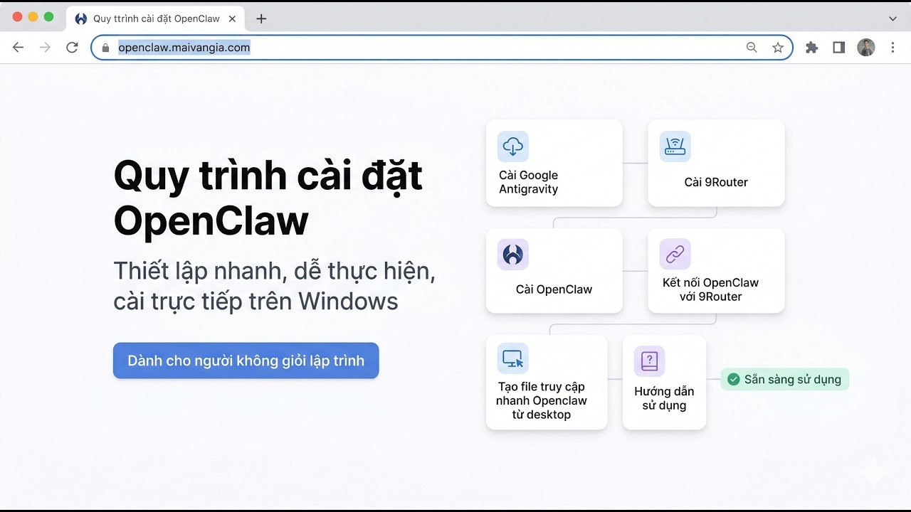 Video thực tế: C&agrave;i OpenClaw Free tr&ecirc;n Windows cho người mới, kh&ocirc;ng qua m&aacute;y ảo #openclaw