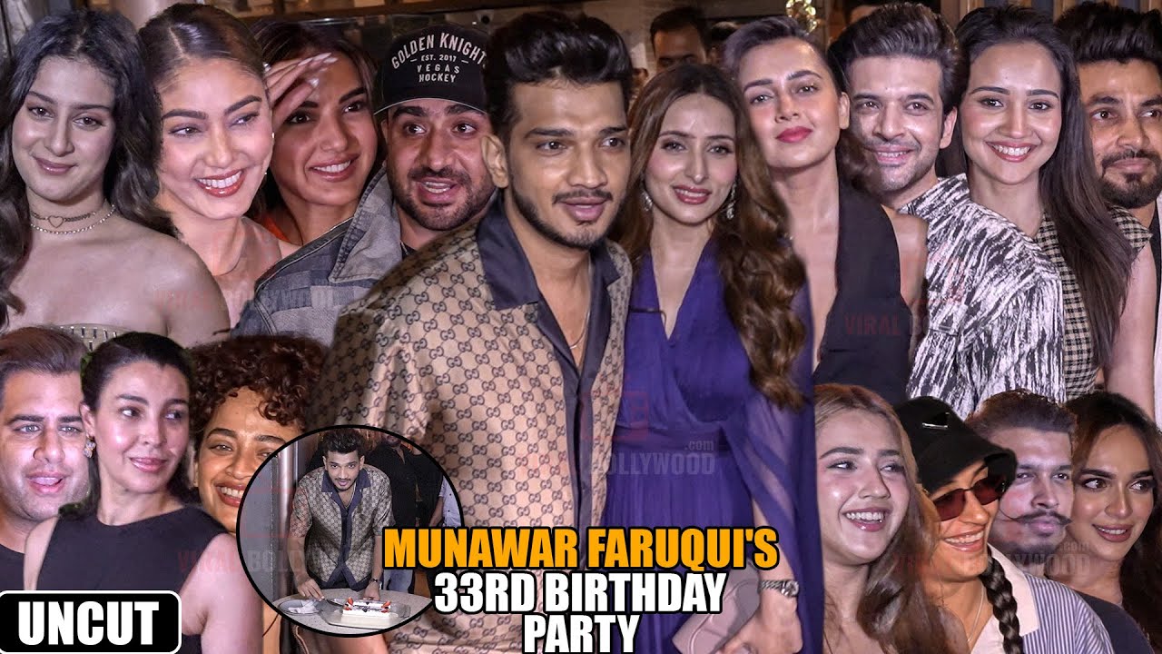UNEDITED - Munawar Faruqui's 33rd Birthday Party | Tejasswi, Karan, Aly, Jasmin, Isha Malviya, More