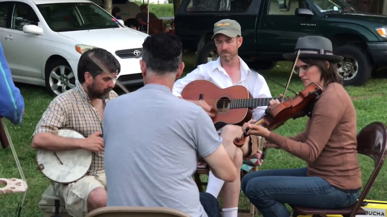 Miss Moonshine Buckdancing to Jump JC - Mt Airy Fiddlers Convention oldtime jam