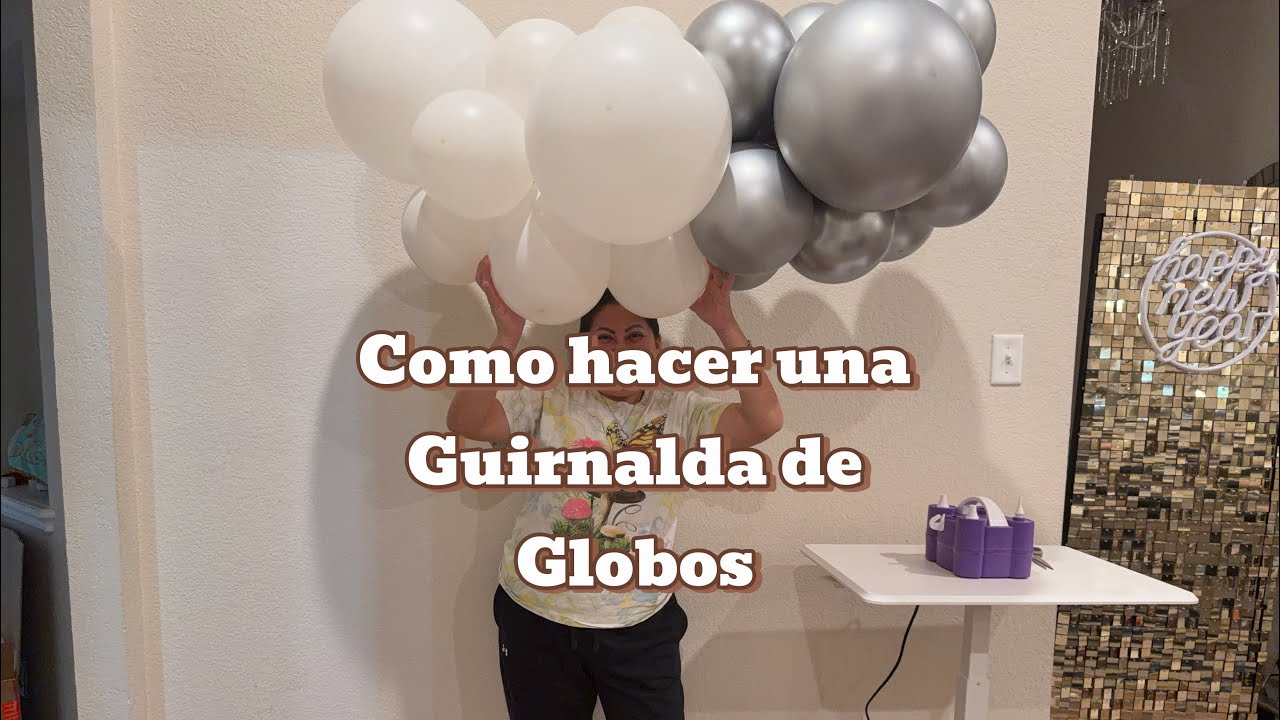 Haciendo una guirnalda de globos 