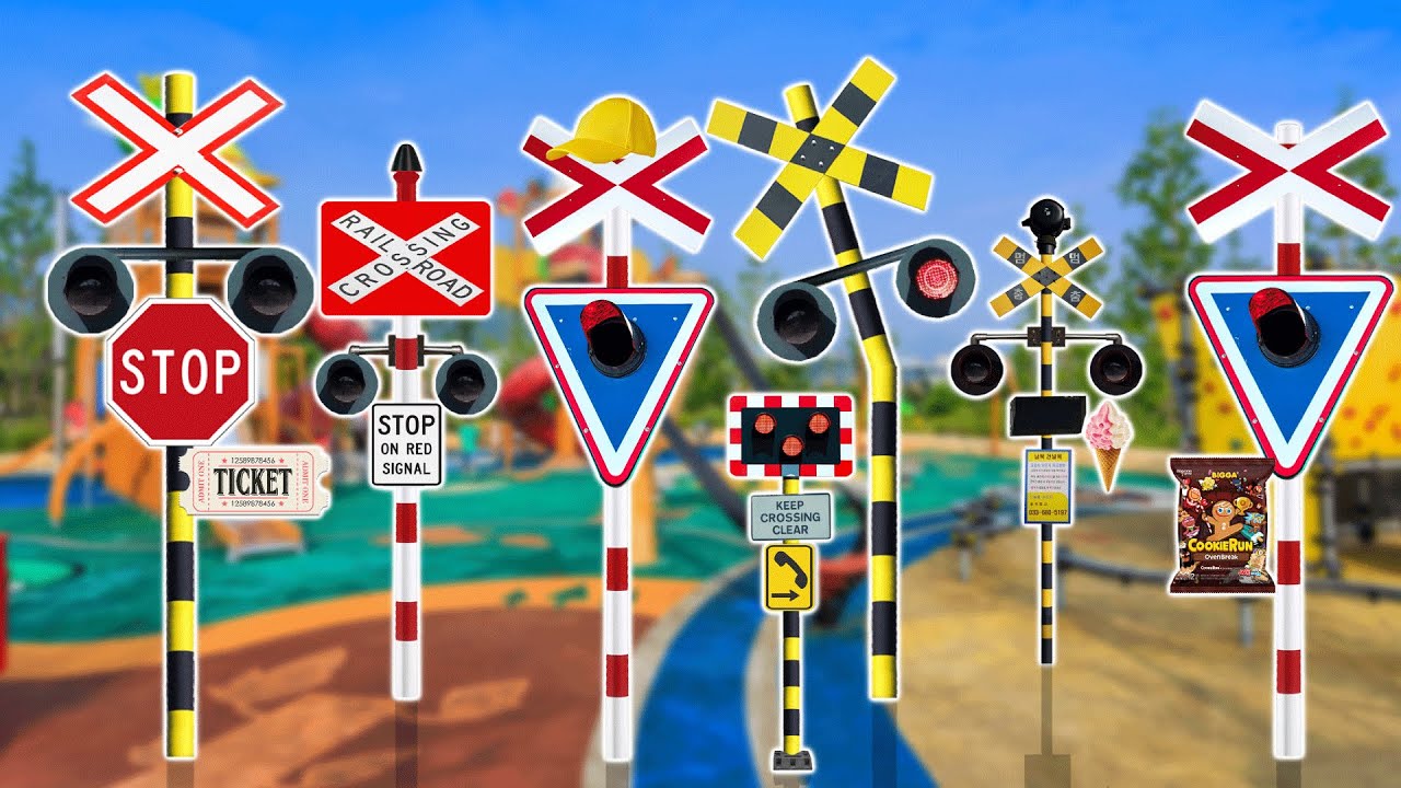 【 踏切アニメ 】異世界の仲間と折り重なって共振する不安定な積み木ふみきり📚🚀✨Expanding railroad crossing