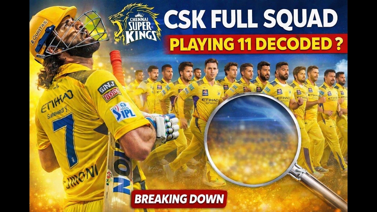 CSK Full Squad 2026 🔥 Best Playing 11 Decoded | Can MS Dhoni Win Again?