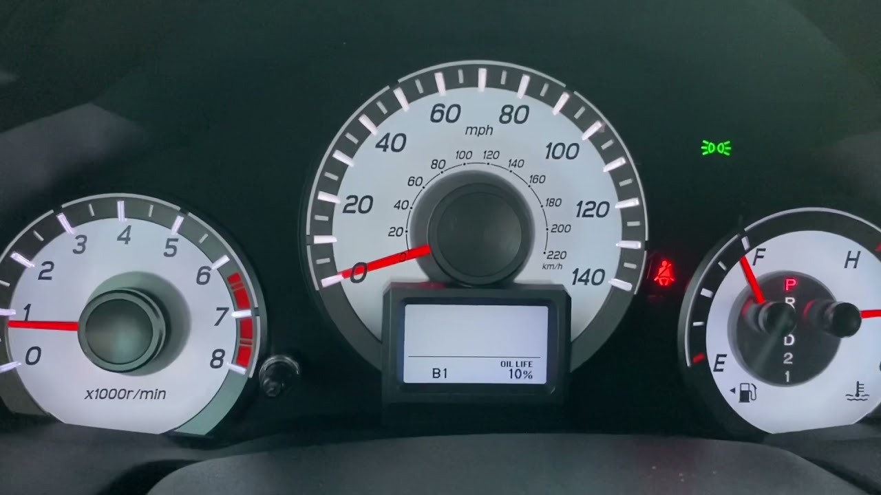 Resetting the B1 Service Indicator on a 2012 Honda Pilot