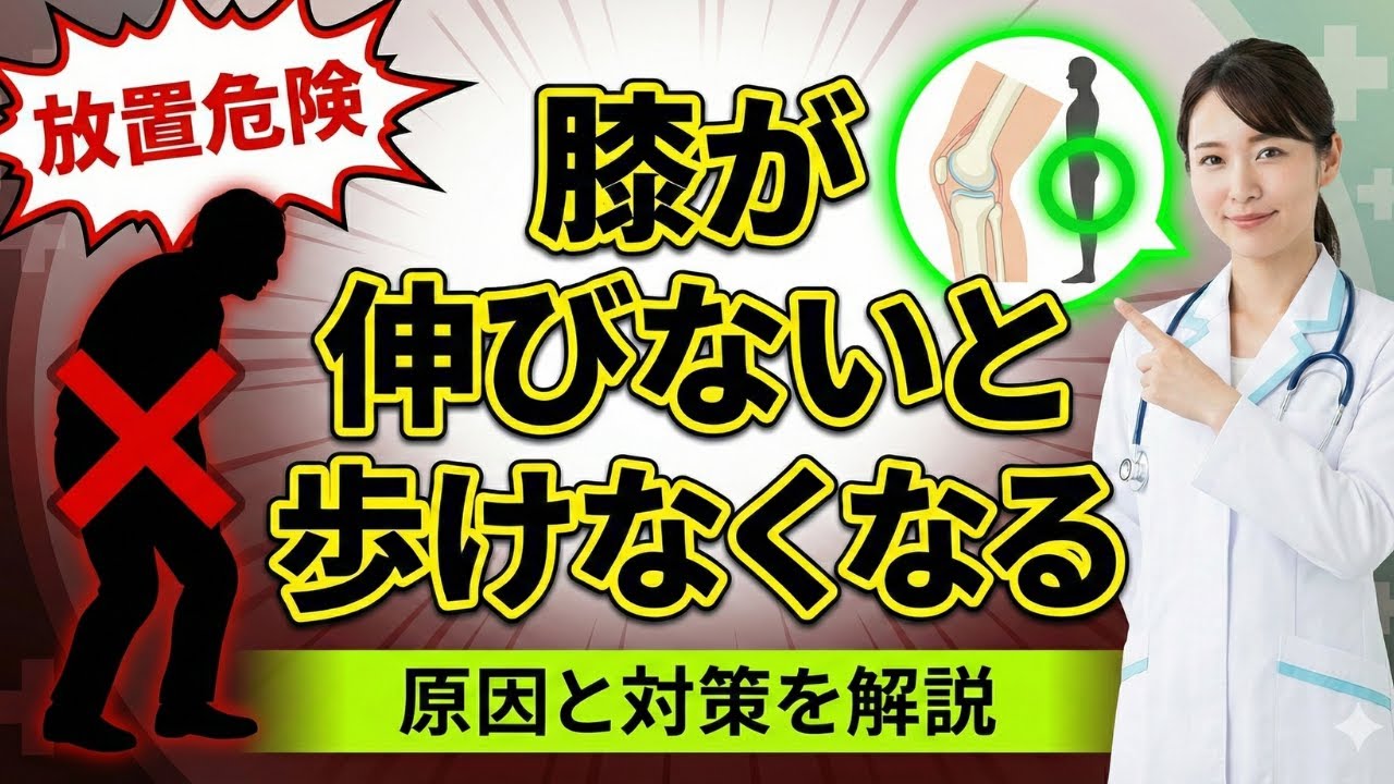 「放置危険」膝が伸びないと歩けなくなる原因と対策を解説【理学療法士監修】