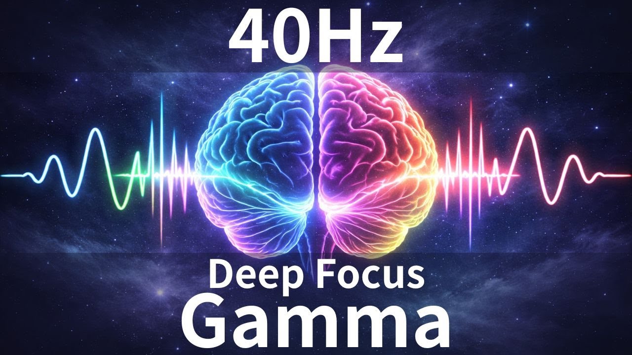 40Hz Gamma Waves for Deep Focus (Binaural Beats)