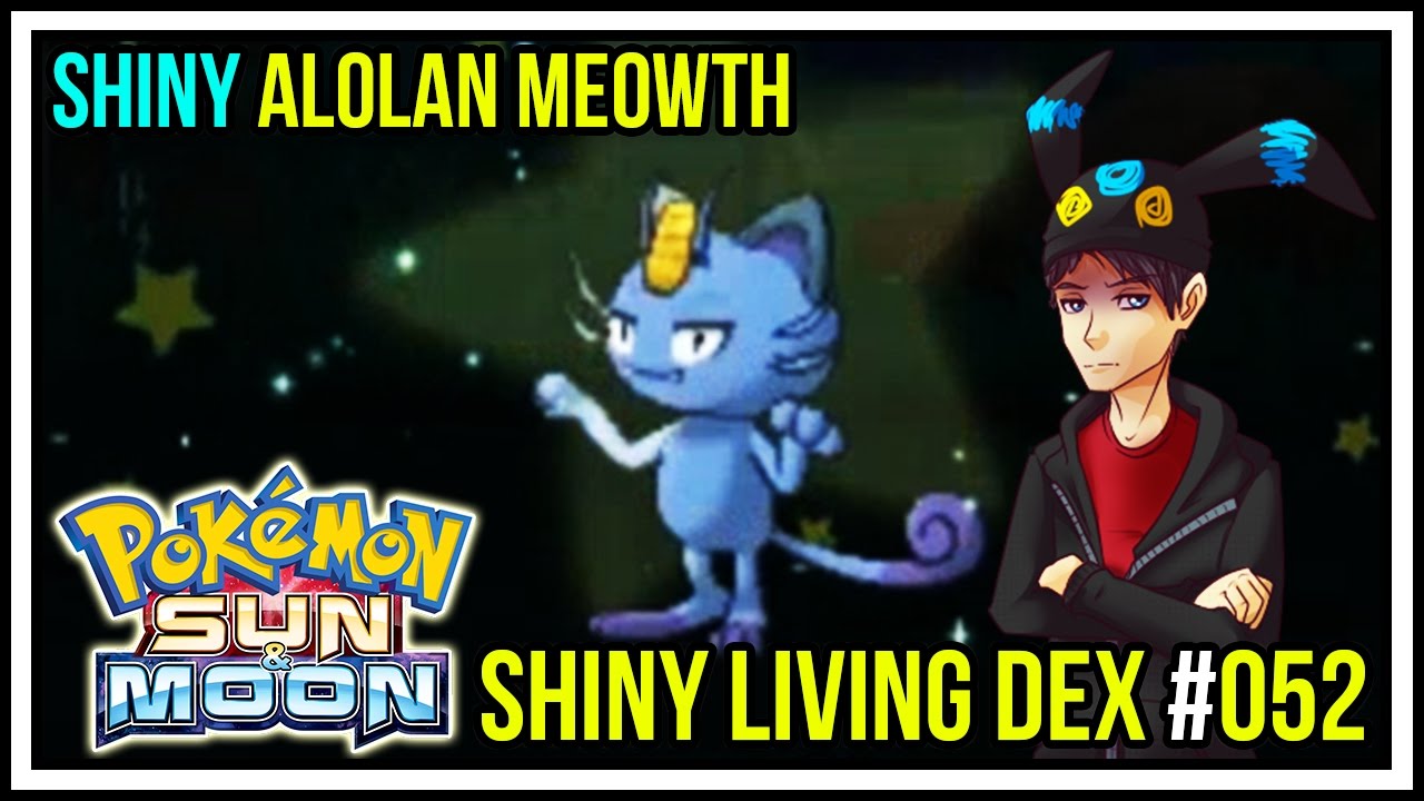 Shiny Alolan Meowth | Shiny Living Dex #052 | Pokemon Sun and Moon