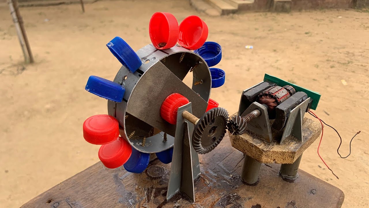 How To Turn Plastic Bottle Caps Into Turbine For Hydro Generator, That Works