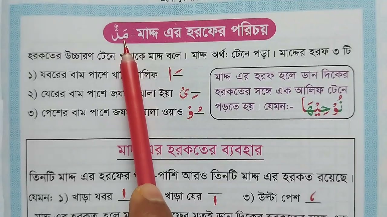 মদের হরফ পড়ার নিয়ম। মদের হরফের পরিচয়।মদের হরফ কয়টি ও কি কি?Arabic lesson / Arabic alphabet // arabic