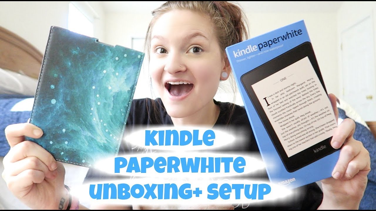 Kindle Paperwhite E-reader Unboxing + Setup! 💙