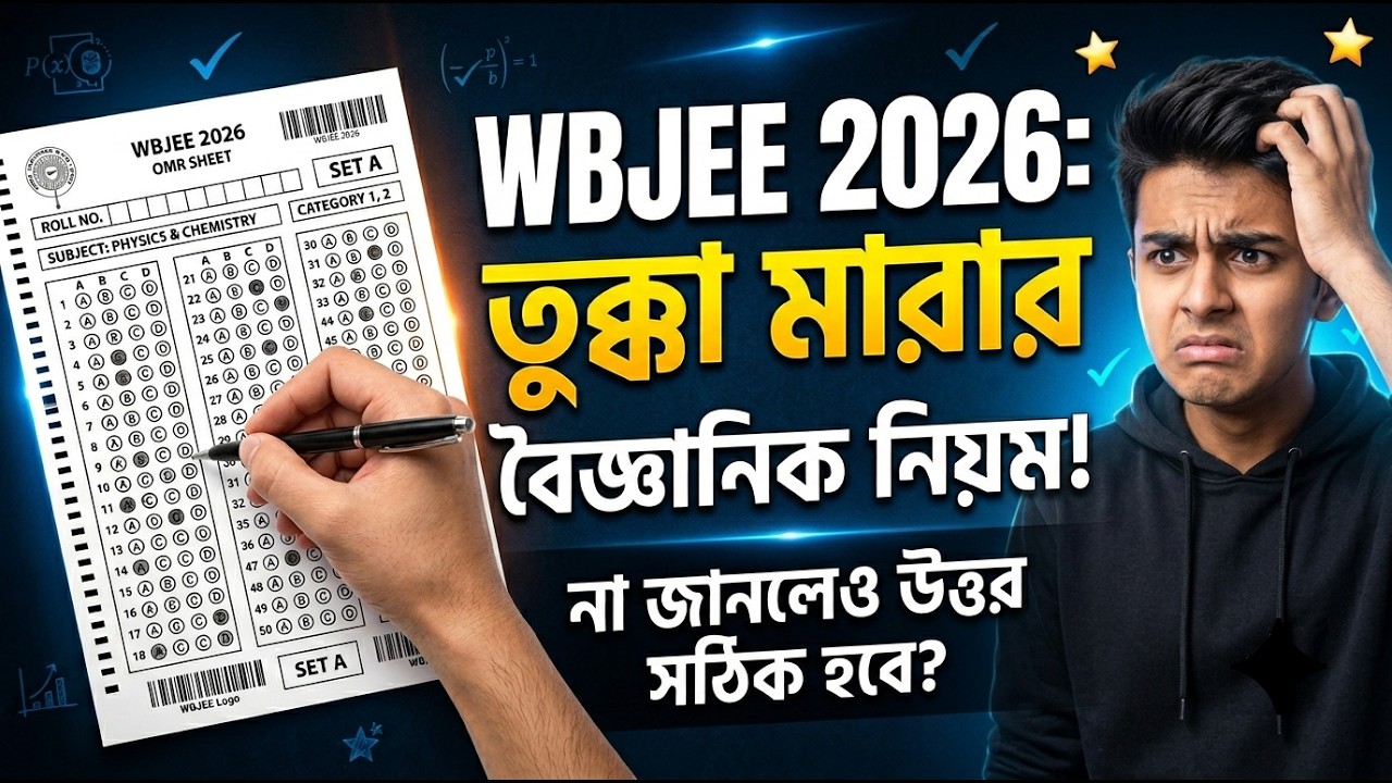 WBJEE 2026: পরীক্ষার হলে 'তুক্কা' মারার সেরা কৌশল! (Proven Tricks) | WBJEE 2026 Smart Guessing Trick