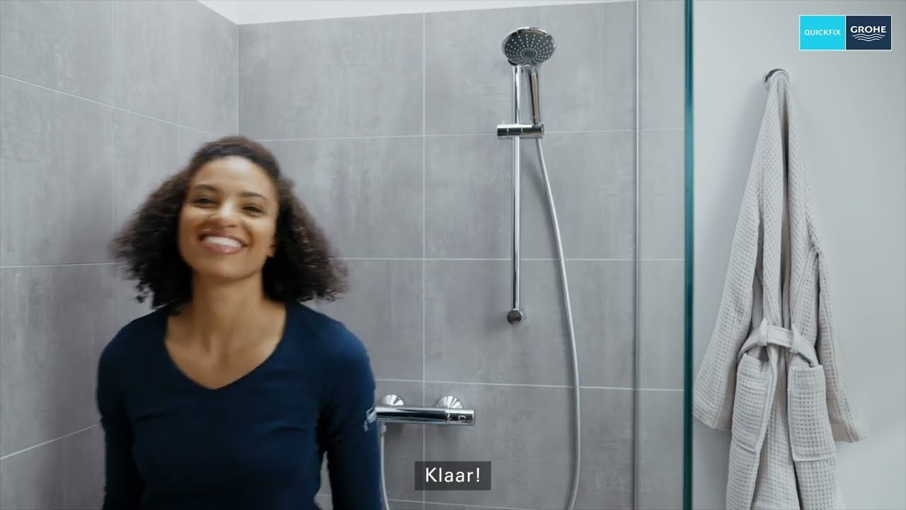 How to: GROHE QuickFix thermostaatkraan met temperatuurregelaar (rechts) en EcoButton installeren