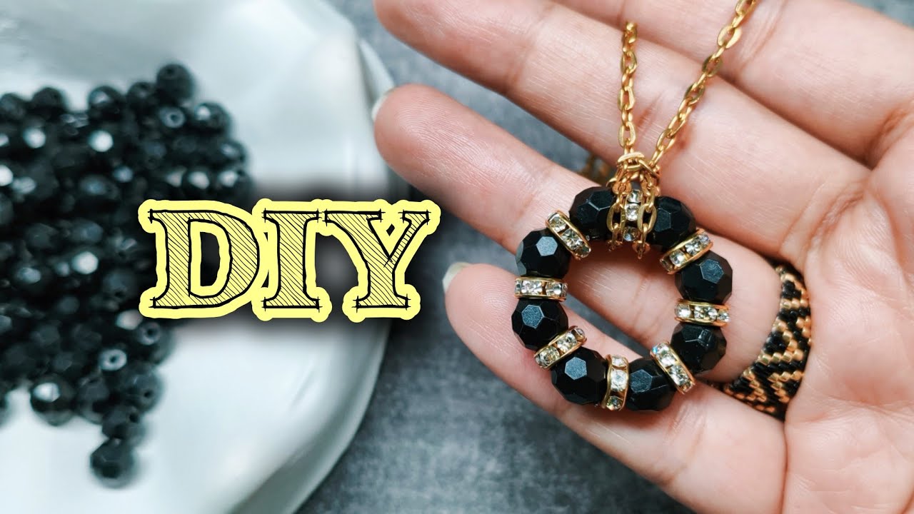 Crystal Necklace Tutorial:آموزش پلاک کریستالی🖤