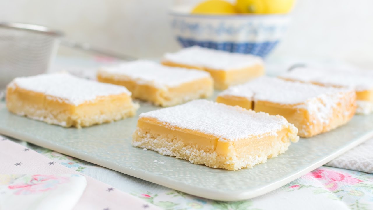 Cuadraditos de lim&oacute;n o Lemon Bars - Receta en un minuto - Mar&iacute;a Lunarillos | tienda & blog