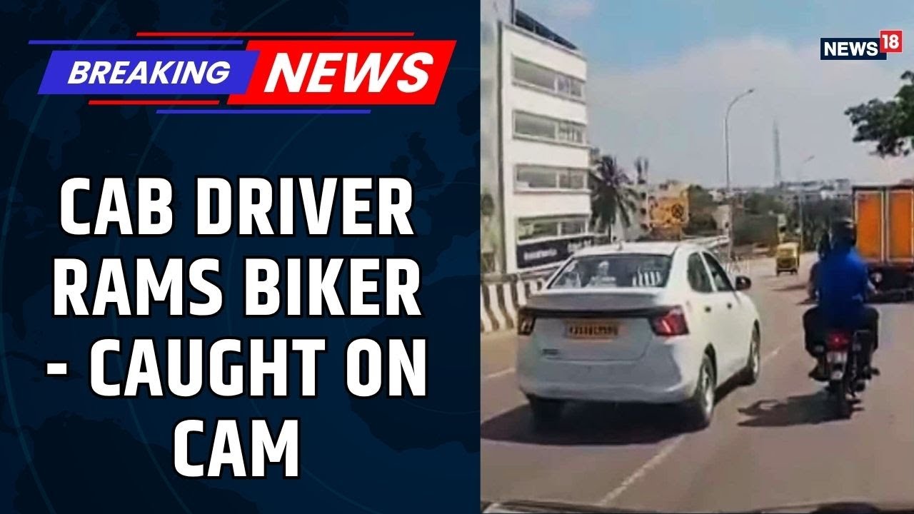 Caught on Cam: Bengaluru Cab Driver Rams Biker After Argument | Shocking Road Rage Video