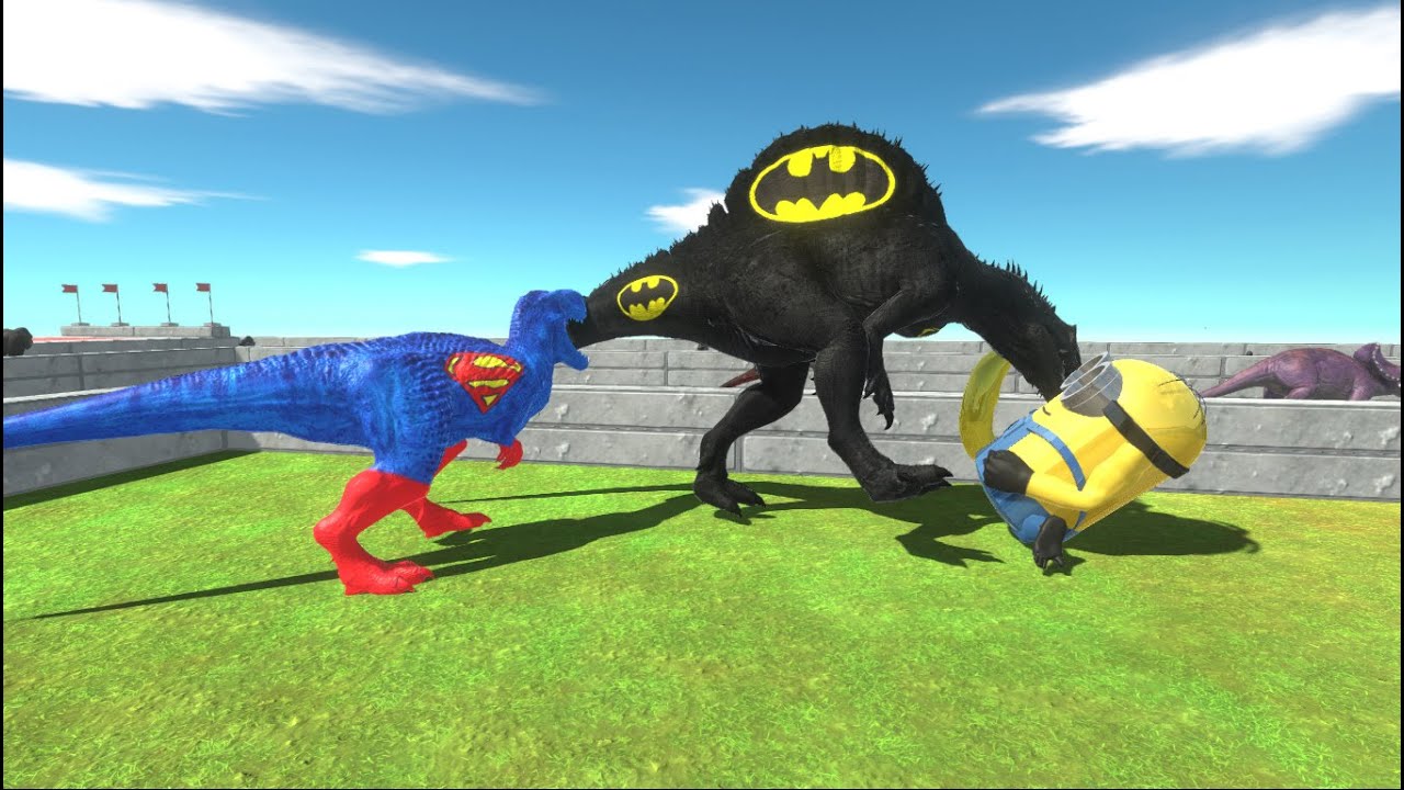 BATMAN SPINOSAURUS DEATH RUN - Superhero as Dinosaurs