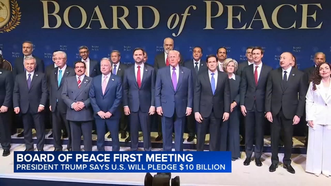 Trump gets pledges for Gaza reconstruction at Board of Peace talks