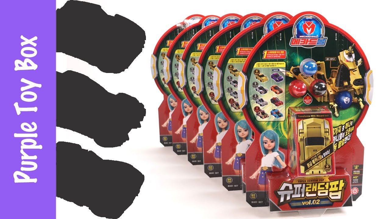 메카드볼 슈퍼 랜덤팝 Vol 2 Mecard Ball Mini Car Transformer