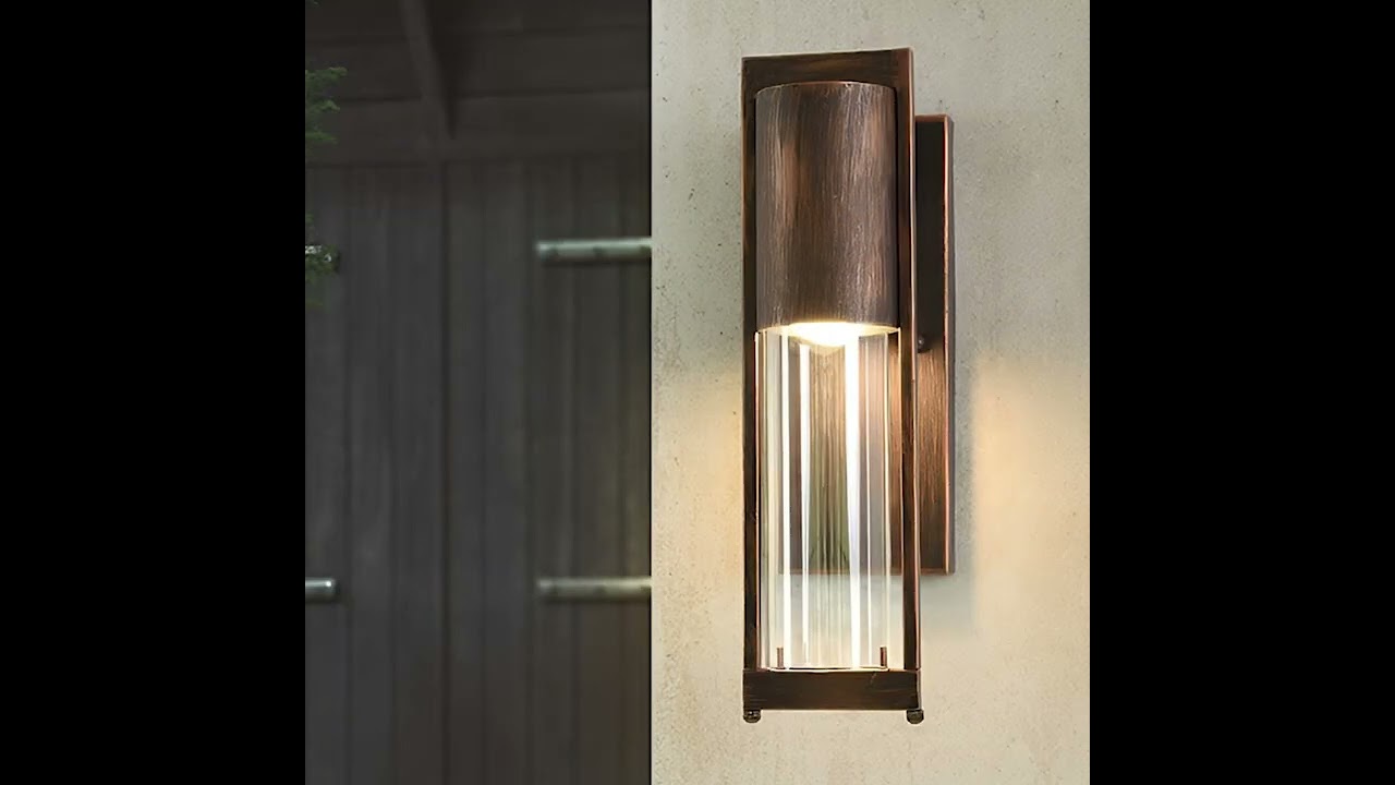 Dazuma_Outdooro Wall Lighting_Antique Waterproof Glass Modern Outdoor Wall Sconce Lighting Wall Lamp