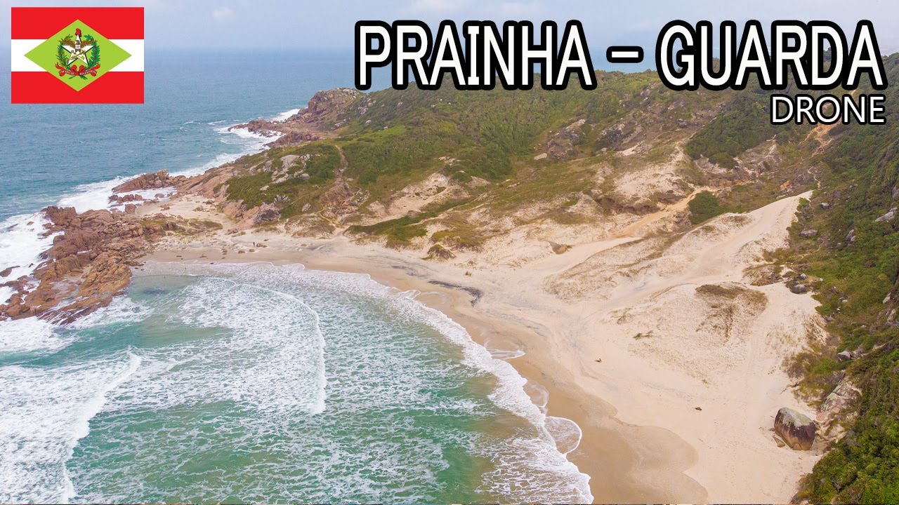 VOO DE DRONE SOBRE A PRAINHA DA GUARDA DO EMBA&Uacute; - PALHO&Ccedil;A - SANTA CATARINA. Drone #73